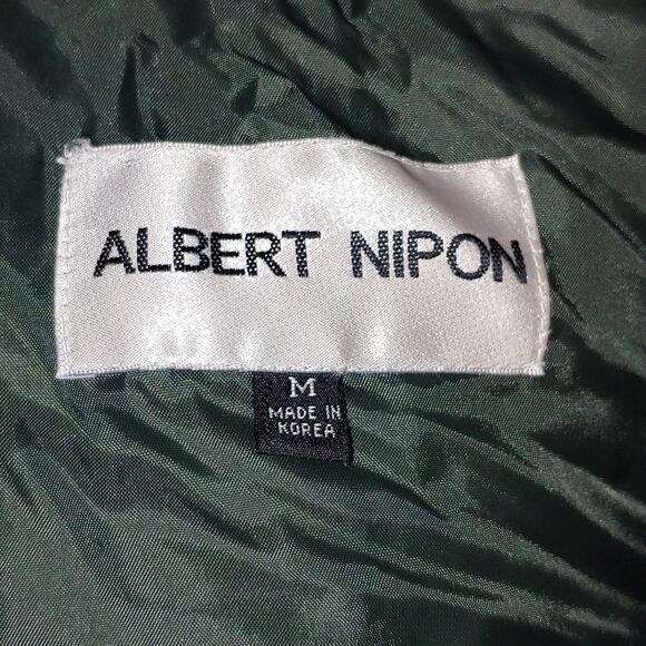 Albert Nipon hunter green REAL fox  fur hooded jacket Sz M - Picture 10 of 15